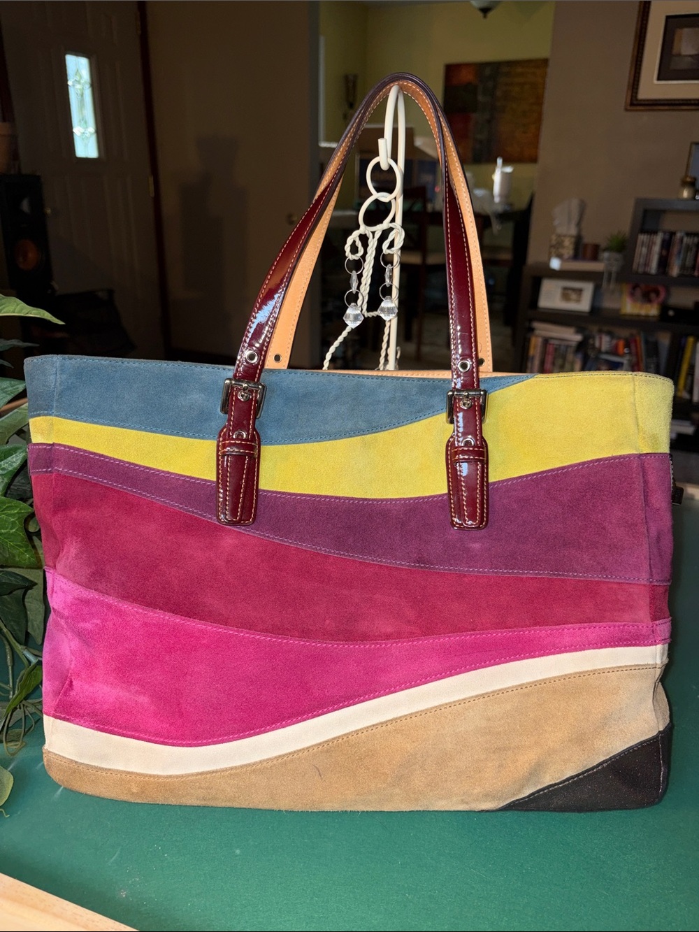 Coach Limited Edition Suede Large Wave Multicolor Gallery Tote. Great Condition - Picture 3 of 14